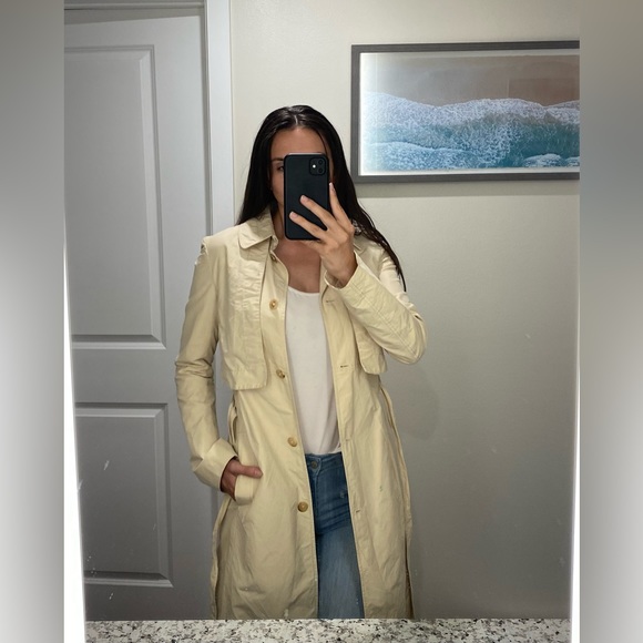 The Row Jackets & Blazers - THE ROW Designer Button Up Trench Coat w/ Waist Belt, Khaki